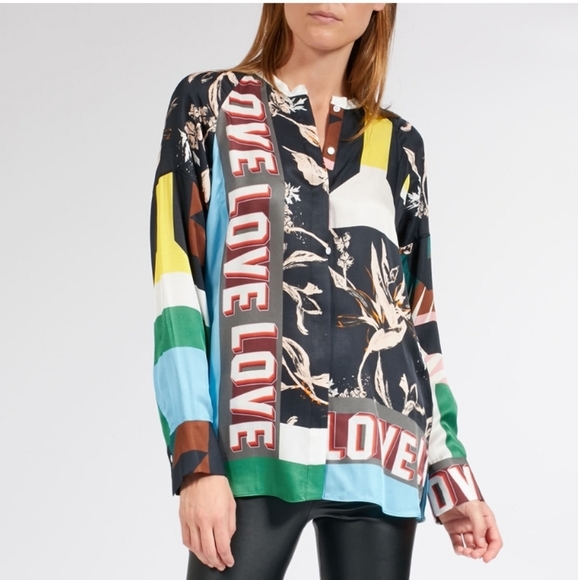 Dorothee Schumacher - Artistic Patch silk blend blouse - Size 2 - Picture 2 of 16